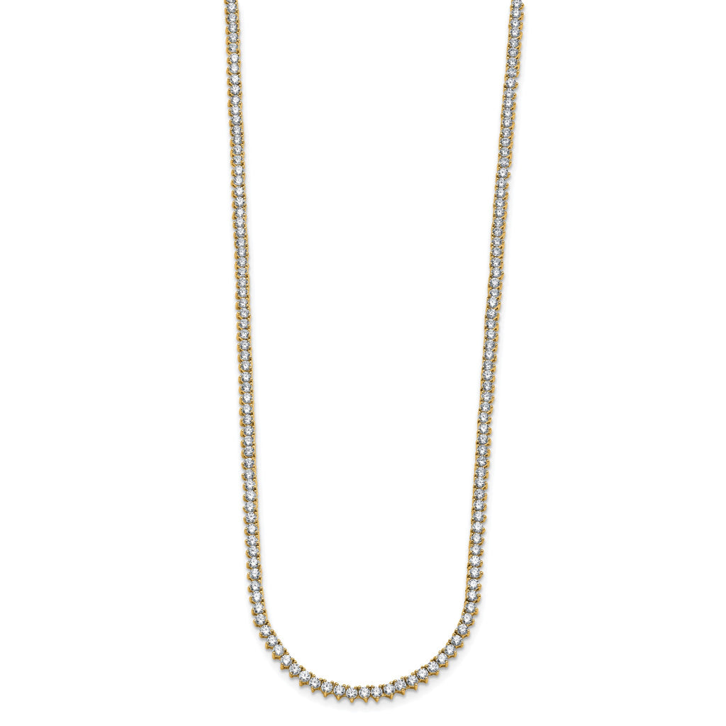 Lab-Grown Diamond Tennis Necklace in 14K Yellow Gold (8 1/10 ct. tw.), 20 Inch - Sophia Jewelers
