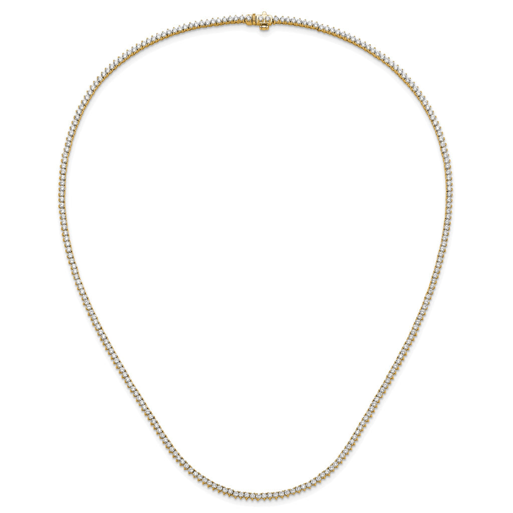 Lab-Grown Diamond Tennis Necklace in 14K Yellow Gold (8 1/10 ct. tw.), 20 Inch - Sophia Jewelers