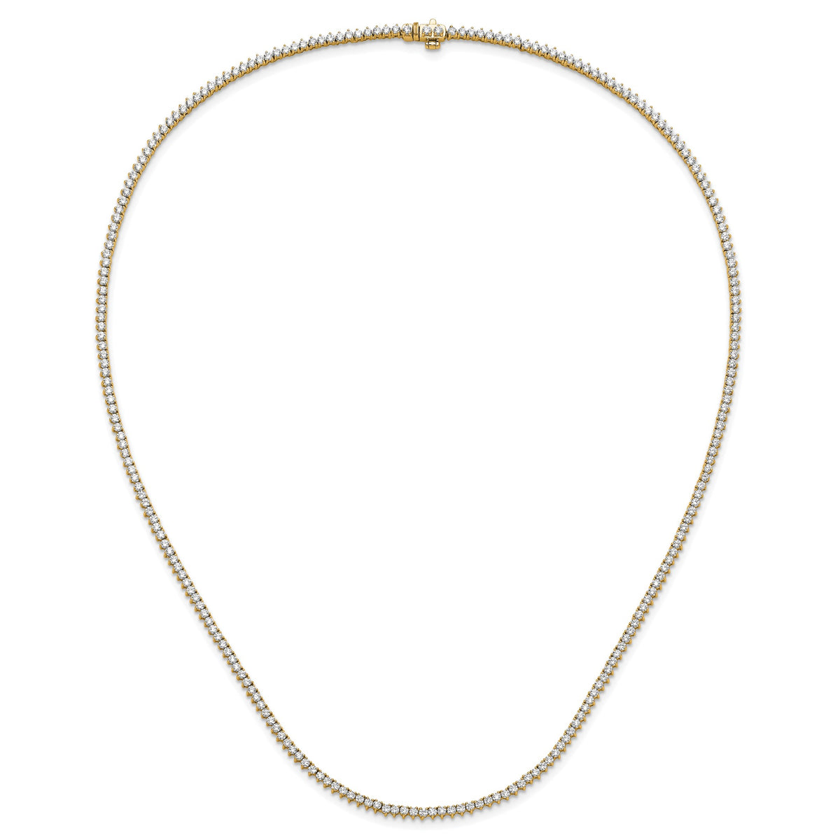 Lab-Grown Diamond Tennis Necklace in 14K Yellow Gold (8 1/10 ct. tw.), 20 Inch - Sophia Jewelers