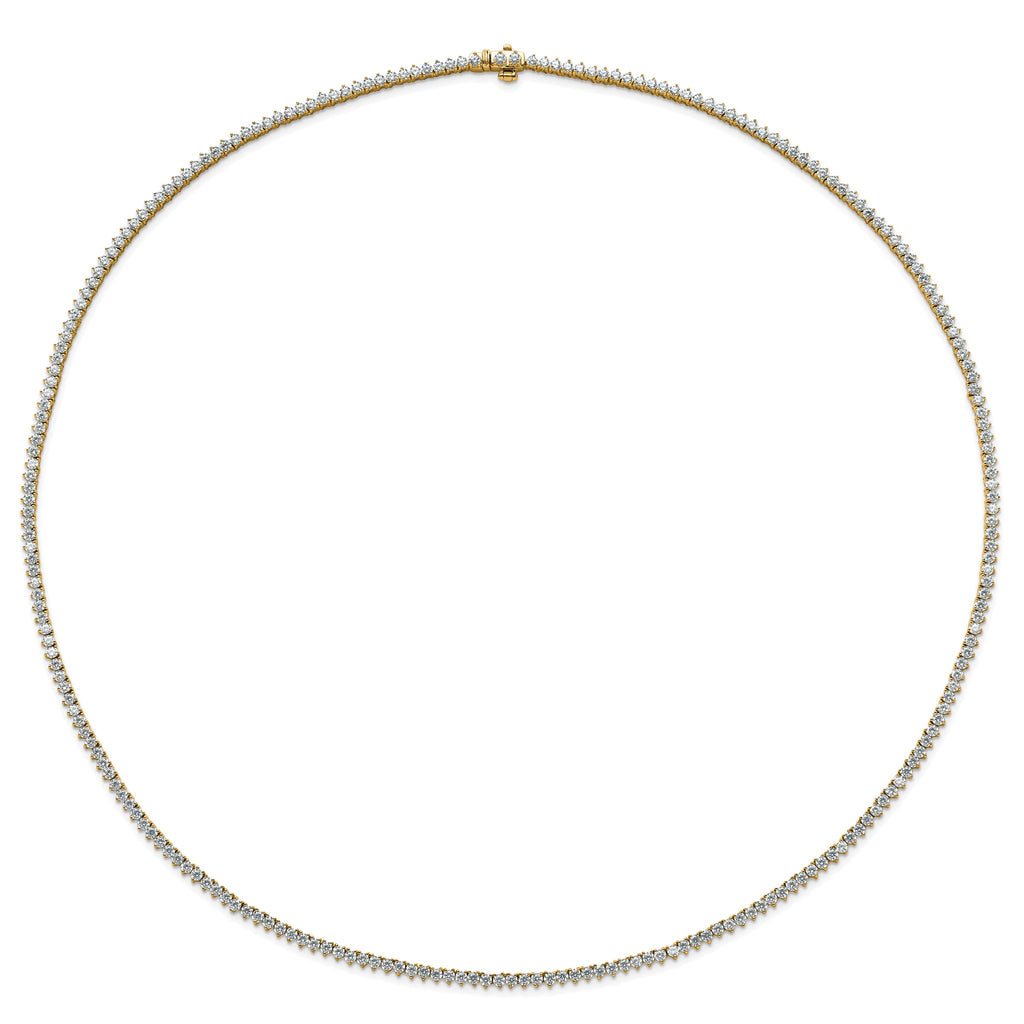 Lab-Grown Diamond Tennis Necklace in 14K Yellow Gold (8 1/10 ct. tw.), 20 Inch - Sophia Jewelers