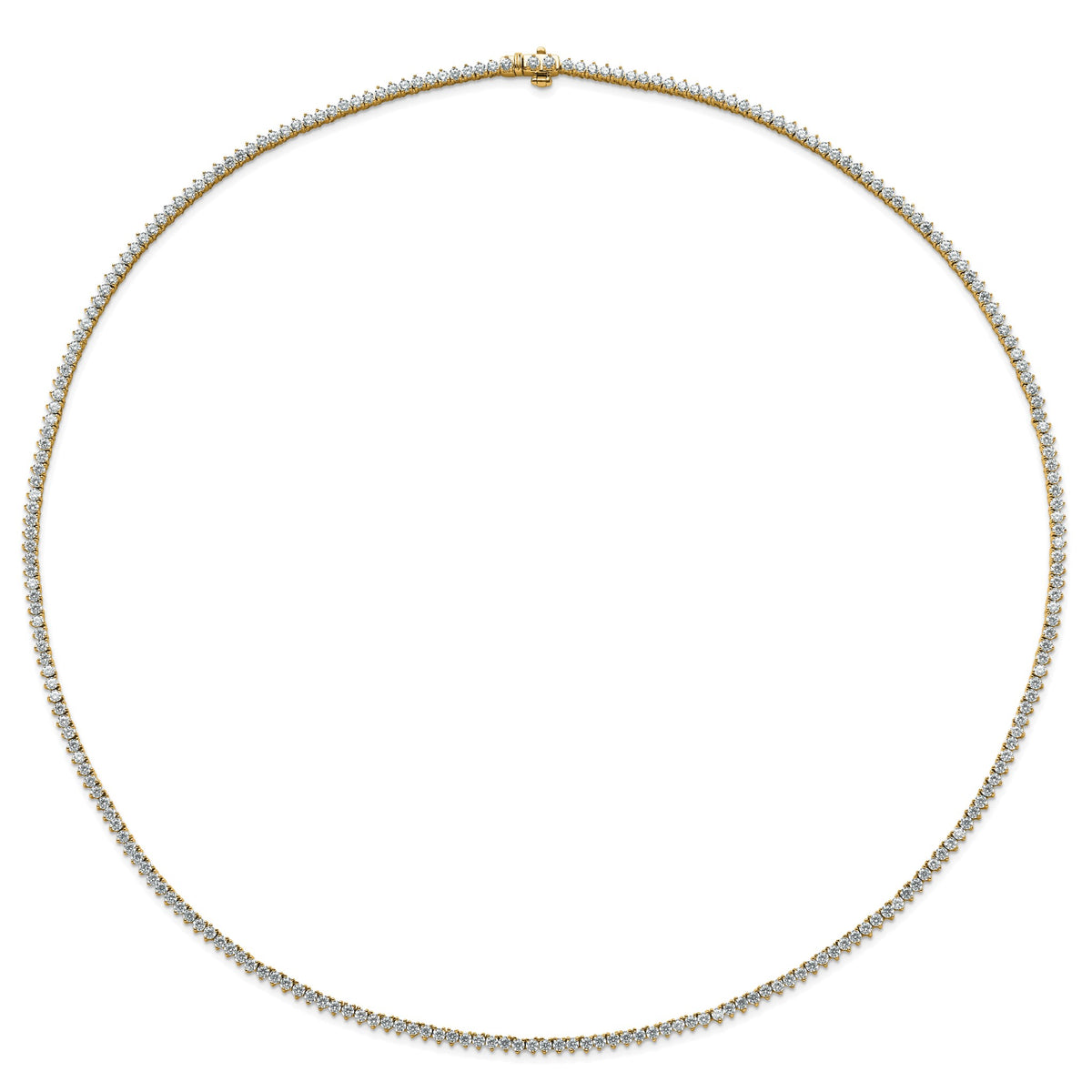 Lab-Grown Diamond Tennis Necklace in 14K Yellow Gold (8 1/10 ct. tw.), 20 Inch - Sophia Jewelers