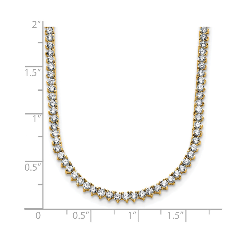 Lab-Grown Diamond Tennis Necklace in 14K Yellow Gold (8 1/10 ct. tw.), 20 Inch - Sophia Jewelers