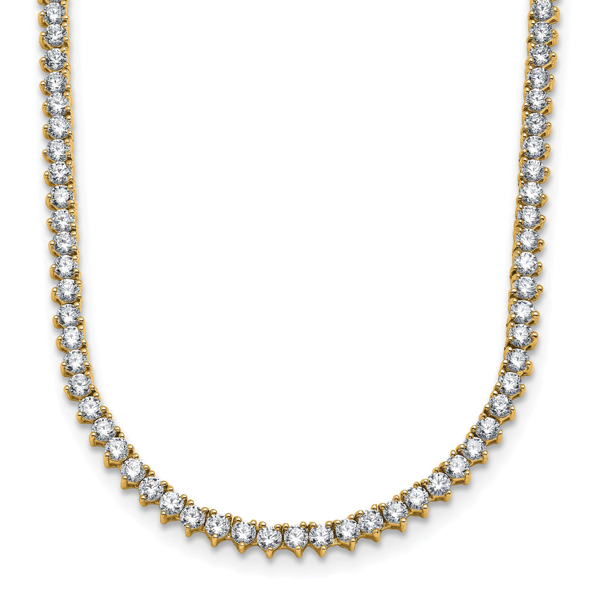 Lab-Grown Diamond Tennis Necklace in 14K Yellow Gold (8 1/10 ct. tw.), 20 Inch - Sophia Jewelers Main image