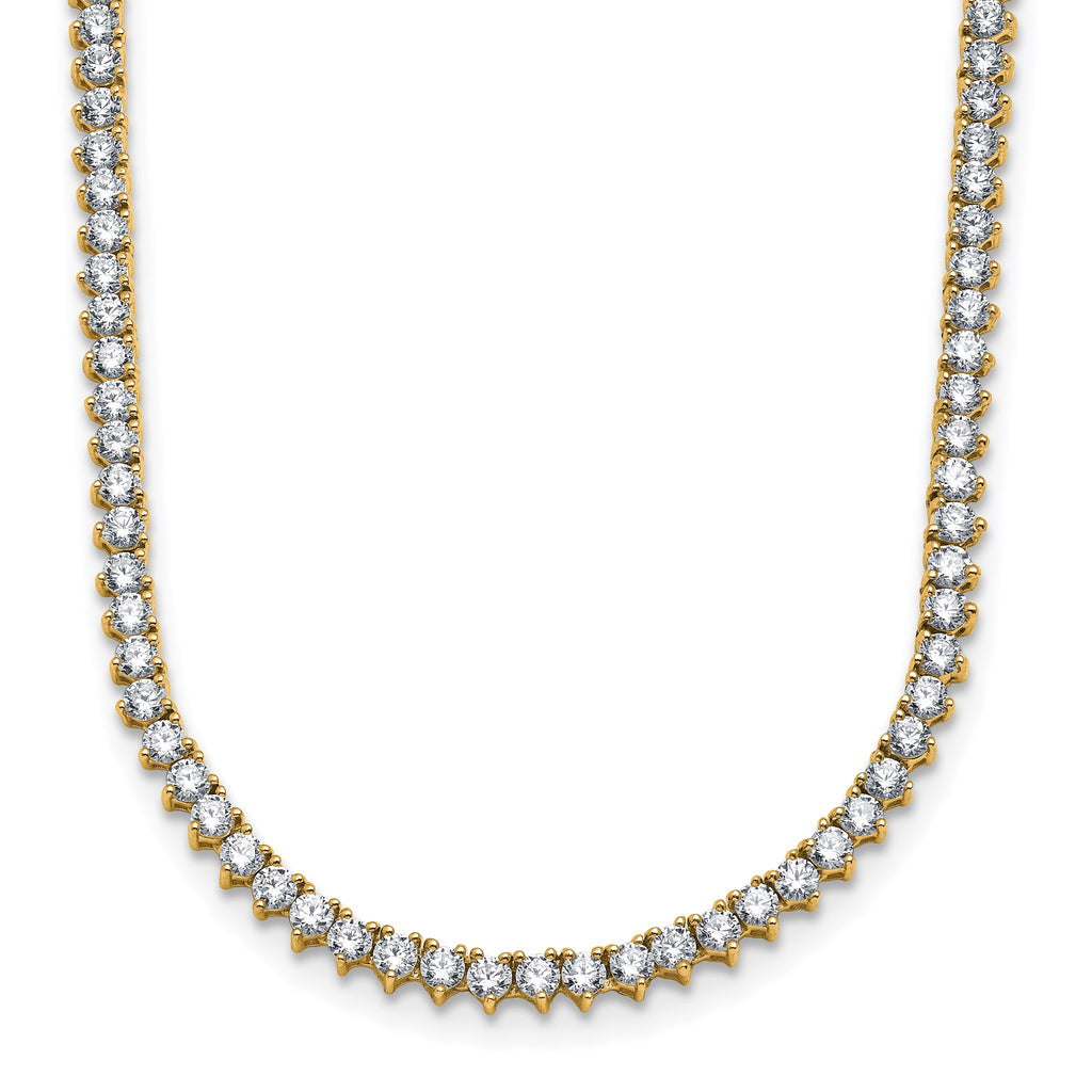 Lab-Grown Diamond Tennis Necklace in 14K Yellow Gold (8 1/10 ct. tw.), 20 Inch - Sophia Jewelers