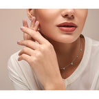 Lab-Grown Diamond Station Necklace in 14K White Gold (2 3/8 ct. tw.), 18 Inch - Sophia Jewelers