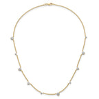 Lab-Grown Diamond Station Necklace in 14K Yellow Gold (2 1/10 ct. tw.), 16 Inch - Sophia Jewelers