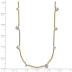 Lab-Grown Diamond Station Necklace in 14K Yellow Gold (2 1/10 ct. tw.), 16 Inch - Sophia Jewelers