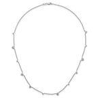 Lab-Grown Diamond Station Necklace in 14K White Gold (2 3/8 ct. tw.), 18 Inch - Sophia Jewelers