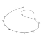 Lab-Grown Diamond Station Necklace in 14K White Gold (2 3/8 ct. tw.), 18 Inch - Sophia Jewelers