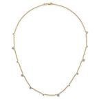 Lab-Grown Diamond Station Necklace in 14K Yellow Gold (2 3/8 ct. tw.), 18 Inch - Sophia Jewelers