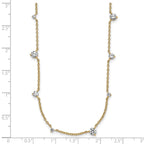 Lab-Grown Diamond Station Necklace in 14K Yellow Gold (2 3/8 ct. tw.), 18 Inch - Sophia Jewelers