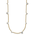 Lab-Grown Diamond Station Necklace in 14K Yellow Gold (2 3/8 ct. tw.), 18 Inch - Sophia Jewelers