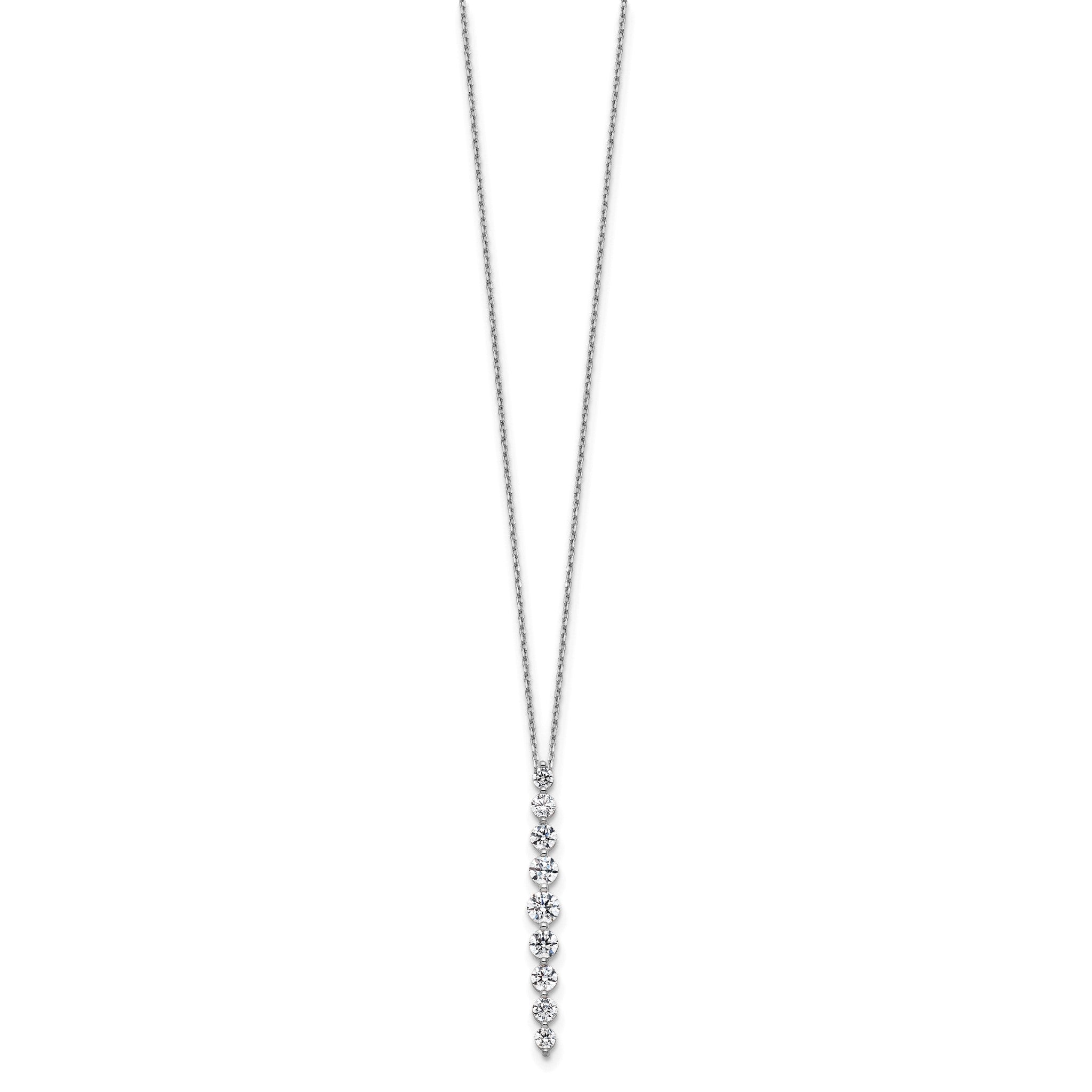 Lab-Grown Diamond Vertical Slide Necklace in 14K White Gold (1 ct. tw.), 18 Inch Secondary image