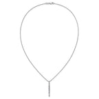 Lab-Grown Diamond Vertical Slide Necklace in 14K White Gold (1 ct. tw.), 18 Inch - Sophia Jewelers