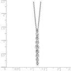 Lab-Grown Diamond Vertical Slide Necklace in 14K White Gold (1 ct. tw.), 18 Inch - Sophia Jewelers