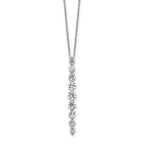 Lab-Grown Diamond Vertical Slide Necklace in 14K White Gold (1 ct. tw.), 18 Inch - Sophia Jewelers