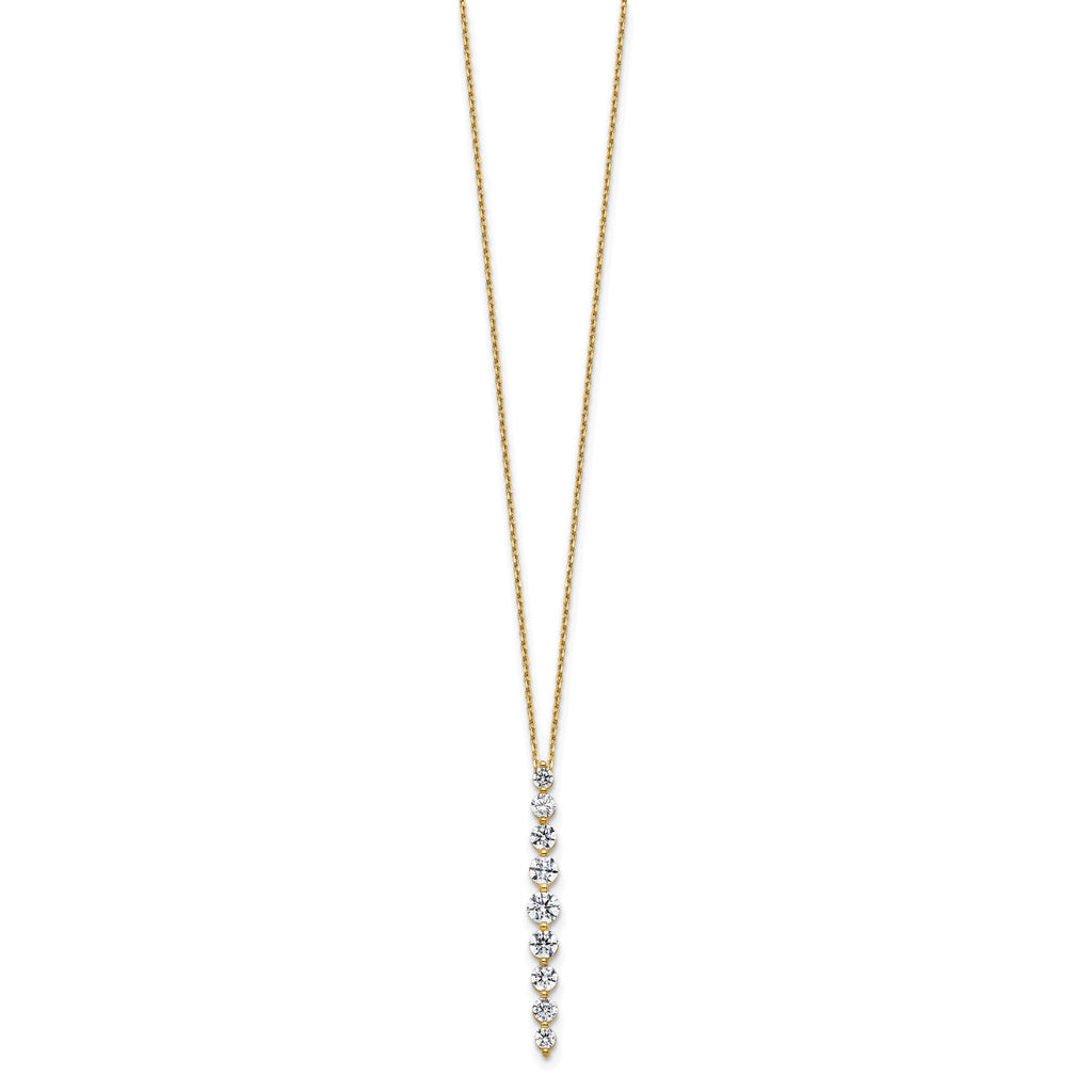 Lab-Grown Diamond Slide Necklace in 14K Yellow Gold (1 ct. tw.), 18 Inch - Sophia Jewelers