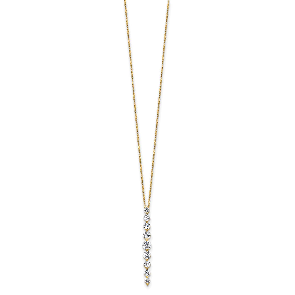 Lab-Grown Diamond Slide Necklace in 14K Yellow Gold (1 ct. tw.), 18 Inch - Sophia Jewelers