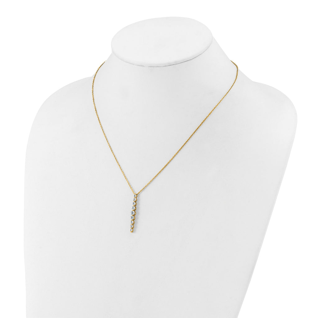 Lab-Grown Diamond Slide Necklace in 14K Yellow Gold (1 ct. tw.), 18 Inch - Sophia Jewelers