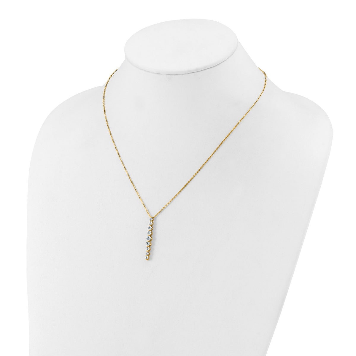 Lab-Grown Diamond Slide Necklace in 14K Yellow Gold (1 ct. tw.), 18 Inch - Sophia Jewelers
