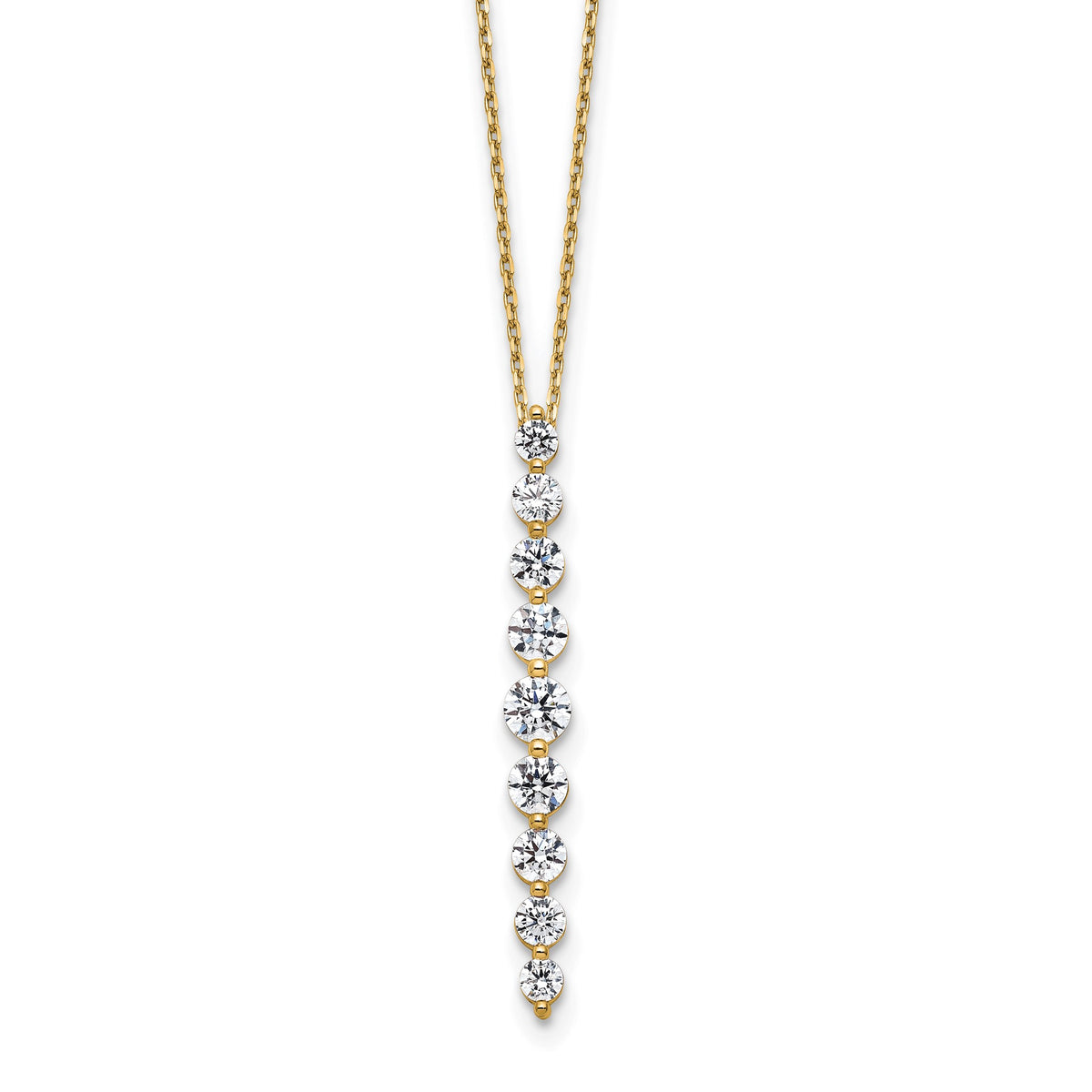 Lab-Grown Diamond Slide Necklace in 14K Yellow Gold (1 ct. tw.), 18 Inch - Sophia Jewelers Main image