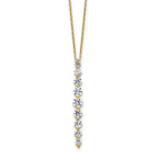 Lab-Grown Diamond Slide Necklace in 14K Yellow Gold (1 ct. tw.), 18 Inch - Sophia Jewelers