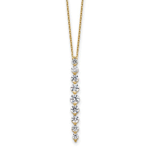 Lab-Grown Diamond Slide Necklace in 14K Yellow Gold (1 ct. tw.), 18 Inch - Sophia Jewelers