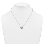 14k White Gold 1 1/4 carat Lab Grown Diamond VS/SI+ G+ Complete 18 inch Cluster Heart Necklace