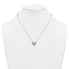 14k 1 1/4 carat Lab Grown Diamond VS/SI+ G+ Complete 18 inch Cluster Heart Necklace