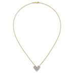 14k 1 1/4 carat Lab Grown Diamond VS/SI+ G+ Complete 18 inch Cluster Heart Necklace