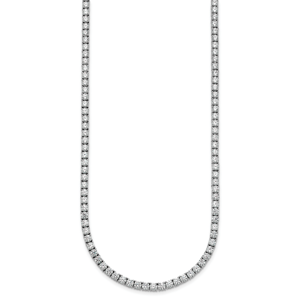 14k White Gold 16 7/8 carat Lab Grown Diamond VS/SI+ G+ Complete Convertible Tennis Necklace and Bracelet
