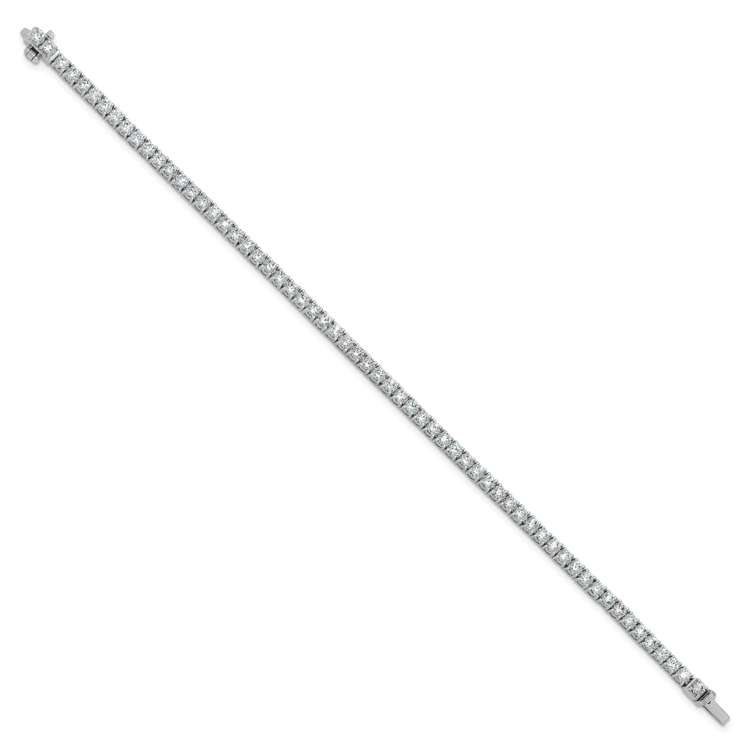 14k White Gold 16 7/8 carat Lab Grown Diamond VS/SI+ G+ Complete Convertible Tennis Necklace and Bracelet