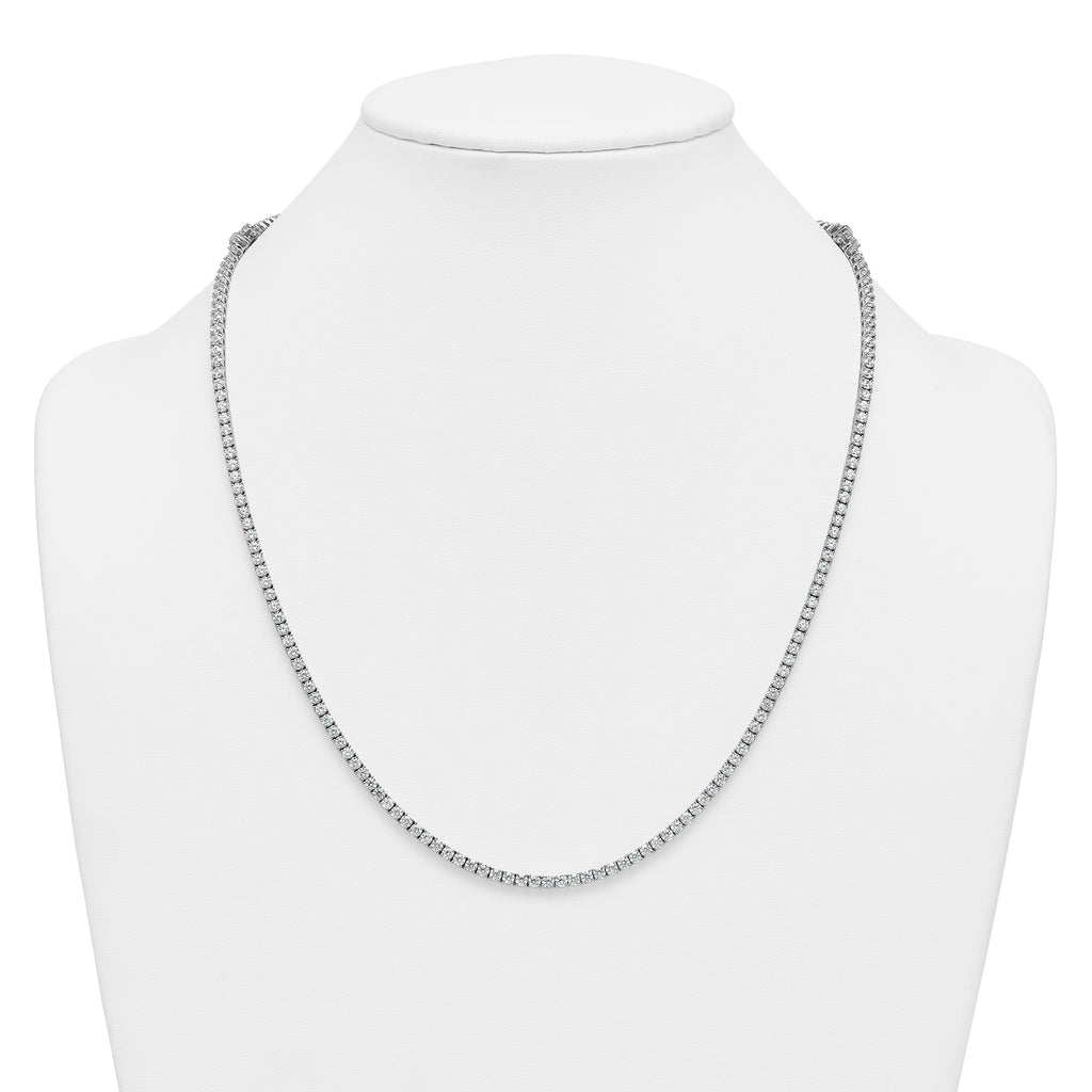 14k White Gold 16 7/8 carat Lab Grown Diamond VS/SI+ G+ Complete Convertible Tennis Necklace and Bracelet