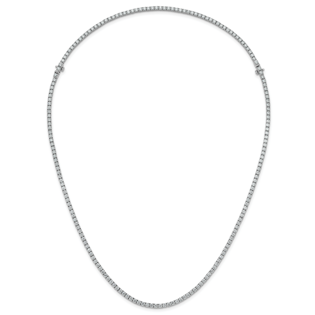 14k White Gold 16 7/8 carat Lab Grown Diamond VS/SI+ G+ Complete Convertible Tennis Necklace and Bracelet