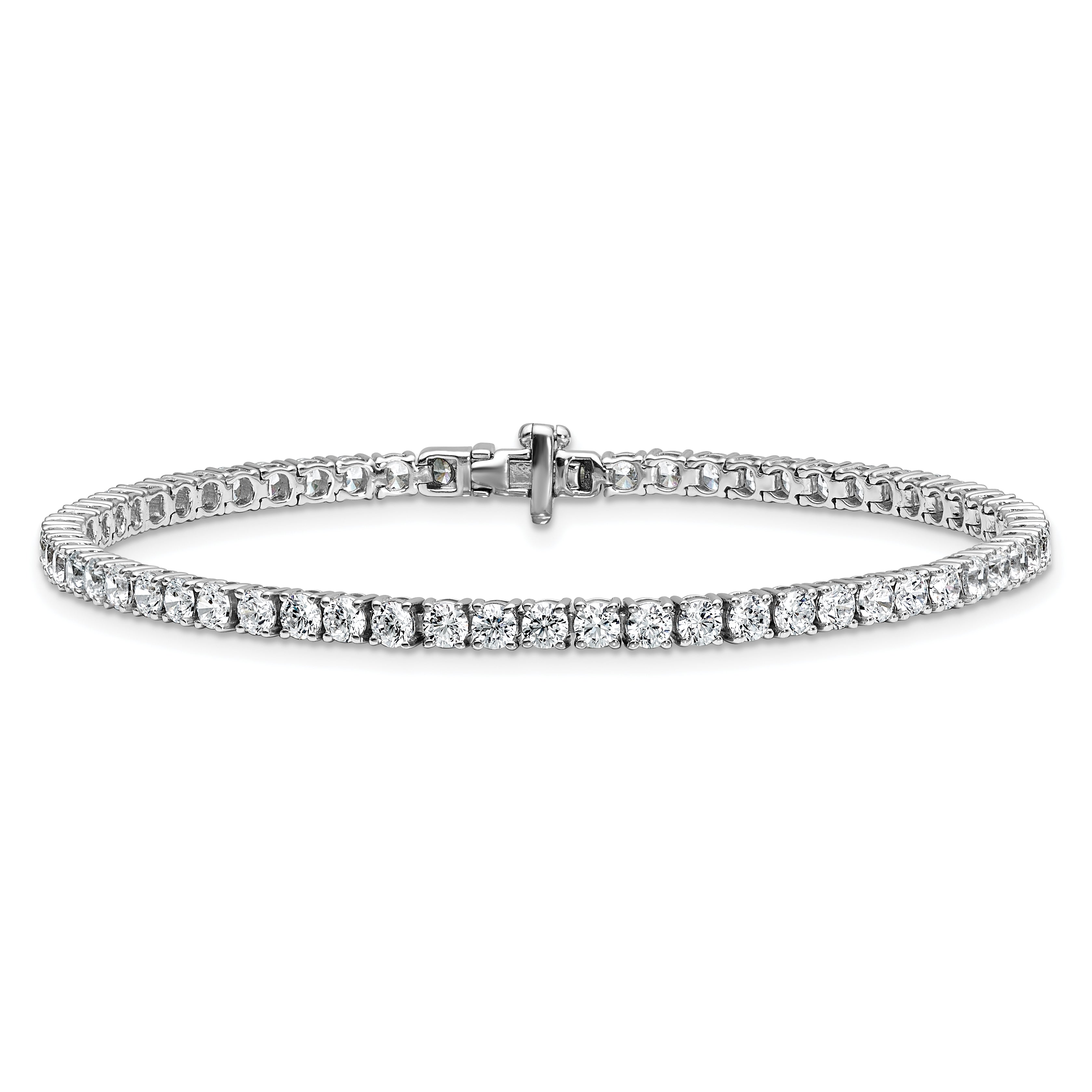 14k White Gold 16 7/8 carat Lab Grown Diamond VS/SI+ G+ Complete Convertible Tennis Necklace and Bracelet