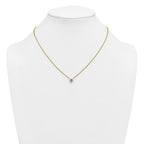 14ky Heart Certified Lab Grown VS/SI+ G+ Complete Diamond Pendant with Chai