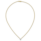 14ky Heart Certified Lab Grown VS/SI+ G+ Complete Diamond Pendant with Chai