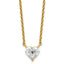 14ky Heart Certified Lab Grown VS/SI+ G+ Complete Diamond Pendant with Chai