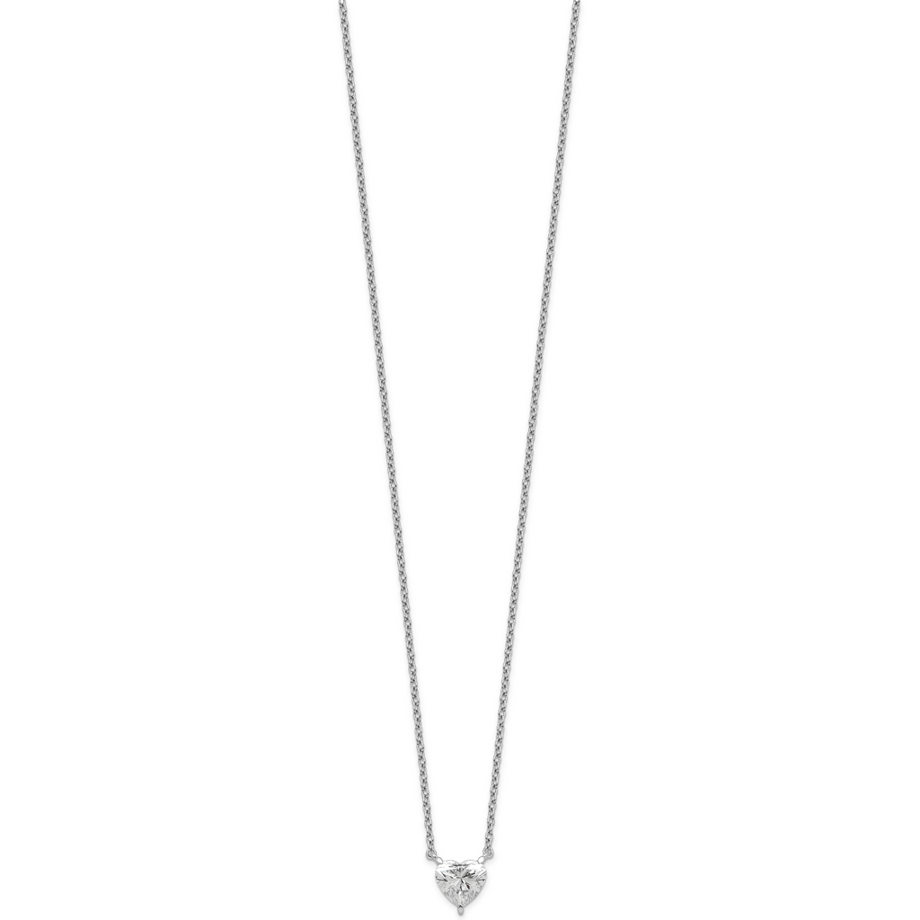 14kw Heart Certified Lab Grown VS/SI+ G+ Complete Diamond Pendant with Chai