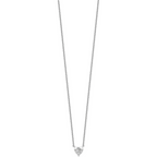 14kw Heart Certified Lab Grown VS/SI+ G+ Complete Diamond Pendant with Chai