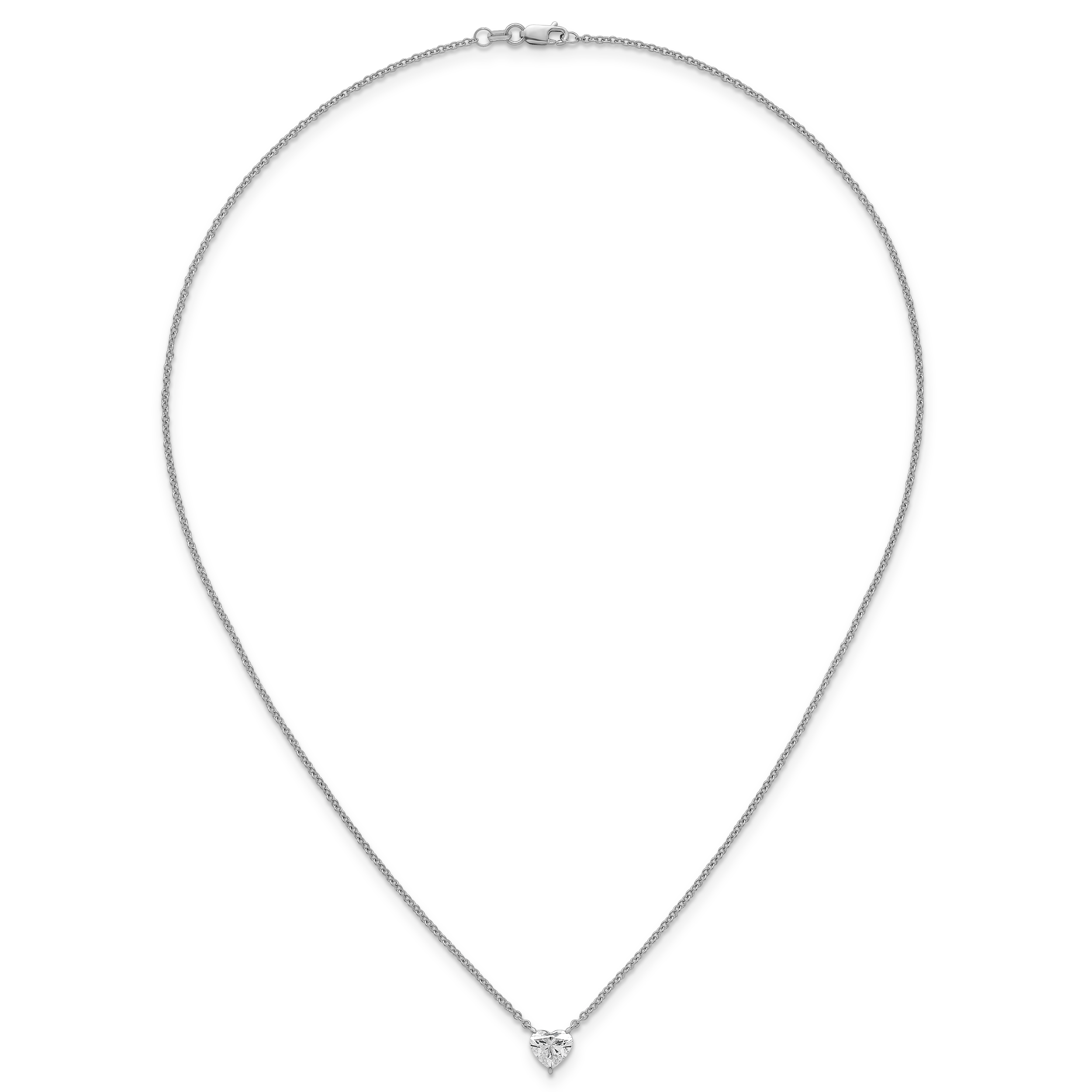 14kw Heart Certified Lab Grown VS/SI+ G+ Complete Diamond Pendant with Chai