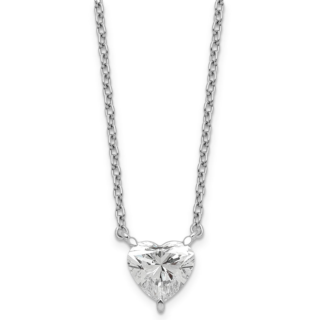 14kw Heart Certified Lab Grown VS/SI+ G+ Complete Diamond Pendant with Chai