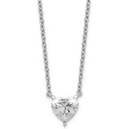 14kw Heart Certified Lab Grown VS/SI+ G+ Complete Diamond Pendant with Chai