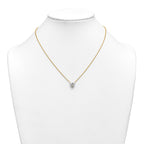 14ky Heart Certified Lab Grown VS/SI+ G+ Complete Diamond Pendant with Chai