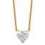 14ky Heart Certified Lab Grown VS/SI+ G+ Complete Diamond Pendant with Chai