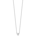 14kw Heart Certified Lab Grown VS/SI+ G+ Complete Diamond Pendant with Chai
