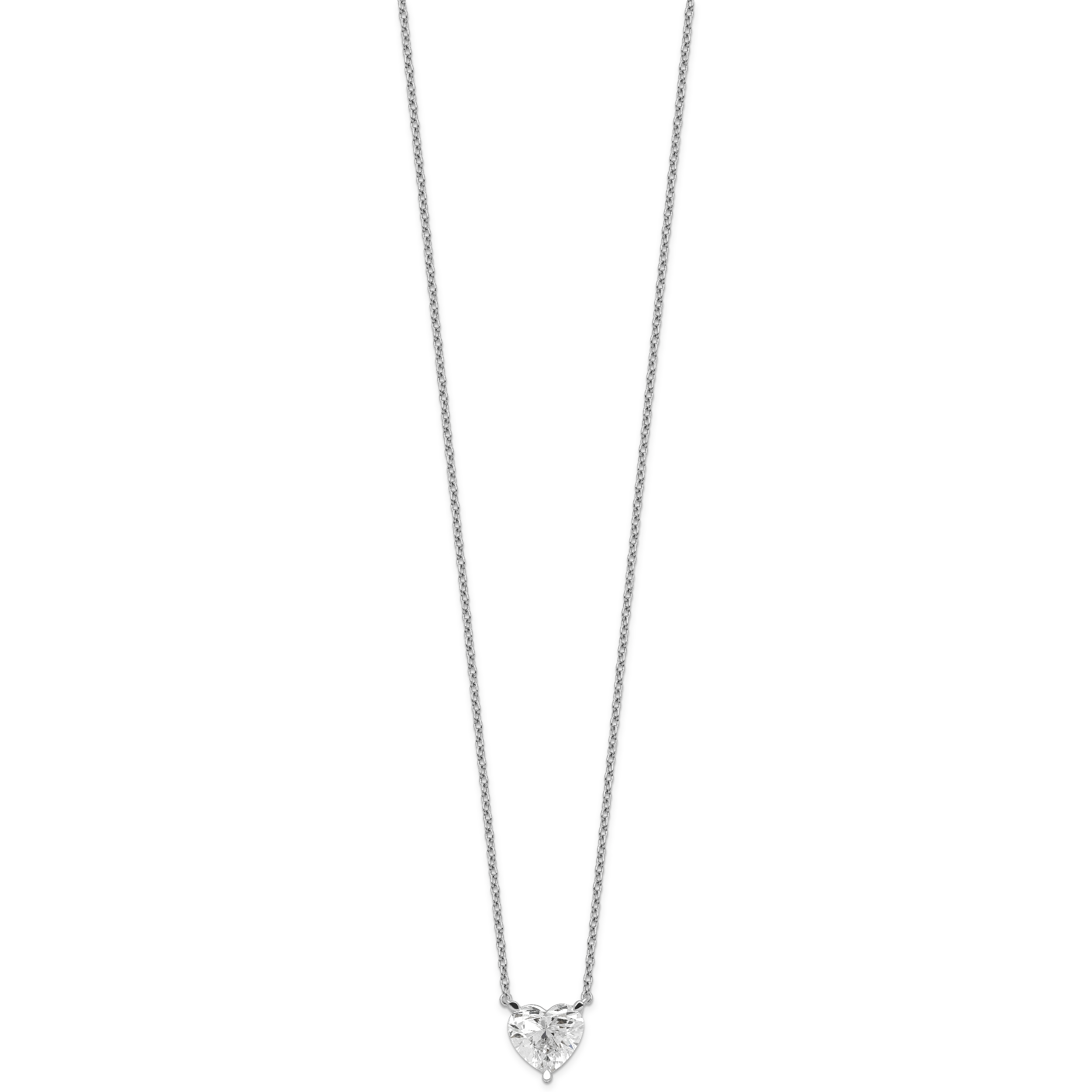 14kw Heart Certified Lab Grown VS/SI+ G+ Complete Diamond Pendant with Chai