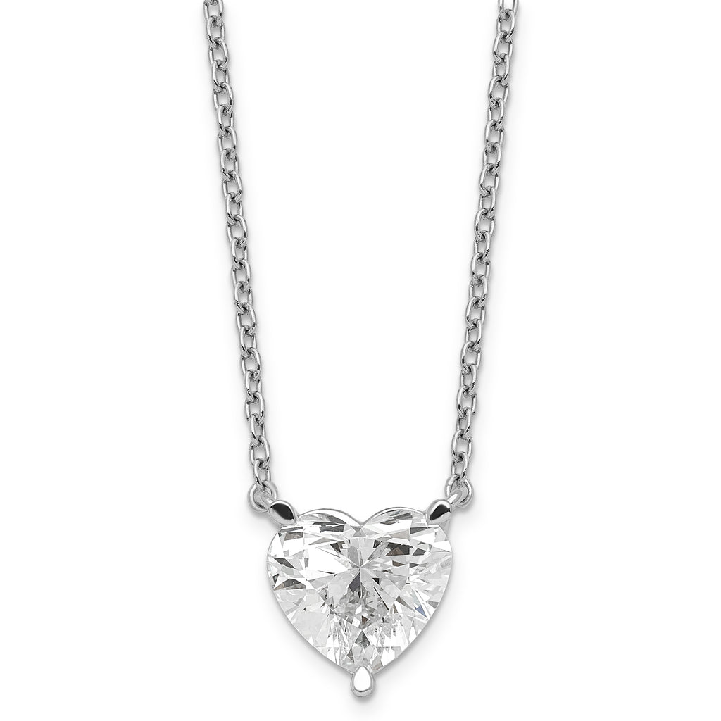 14kw Heart Certified Lab Grown VS/SI+ G+ Complete Diamond Pendant with Chai