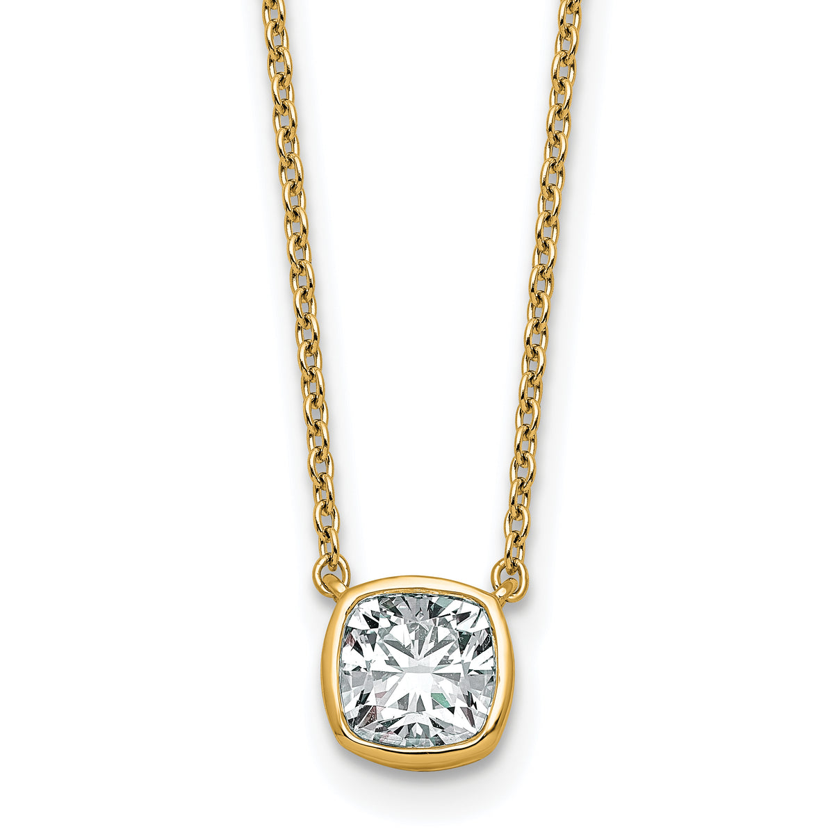 14k 1ct Cushion Bezel Mounting (No Stone Included)