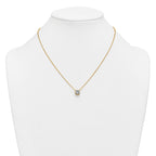14k 1 1/2 carat Certified Lab Grown Diamond VS+ F+ Cushion Complete 18 inch Bezel Set Necklace